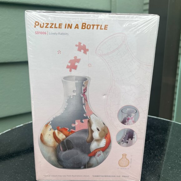 Pintoo Bunny Rabbit Puzzle in a Bottle SD1006 Brand New Sealed - Picture 2 of 4